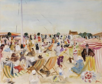  1929 Pintura al %C3%B3leo - Lucien Adrion La playa 1929